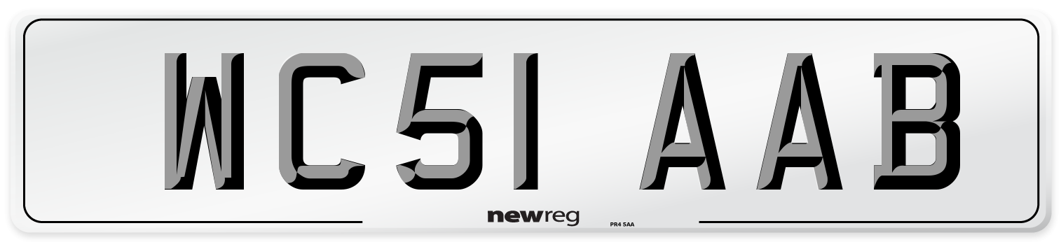 WC51 AAB Number Plate from New Reg
